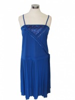 Ladies Blue 1920s Flapper Costume Size 12 - 14